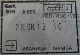 Bosnia Visa Stamp Sample