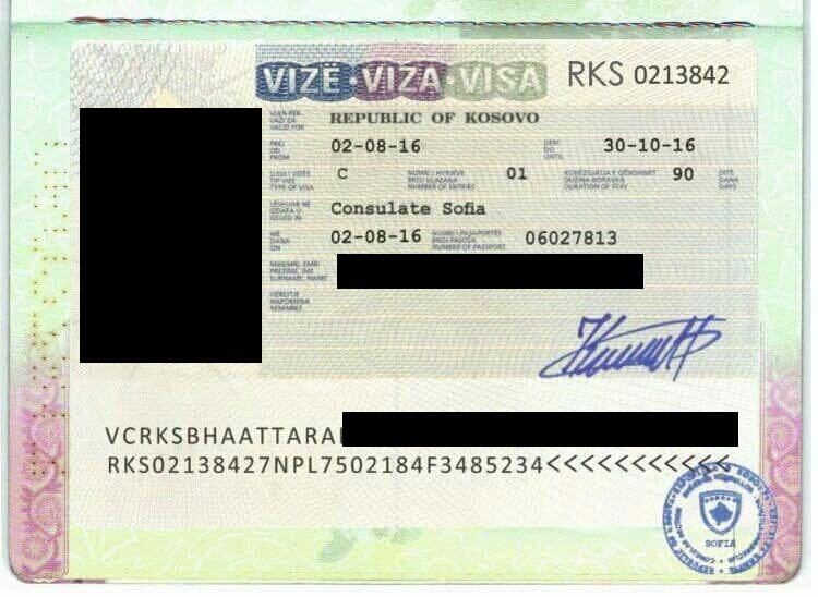 kosovo visit visa for pakistani